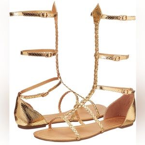 NWT Gold Gladiator Sandals Size 9